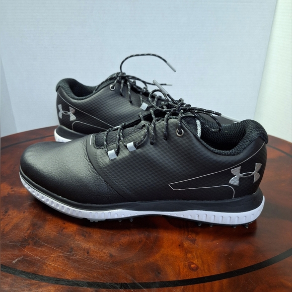 Under Armour UA Fade RST 2 Mens Golf Shoes Black White Size...